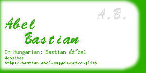 abel bastian business card